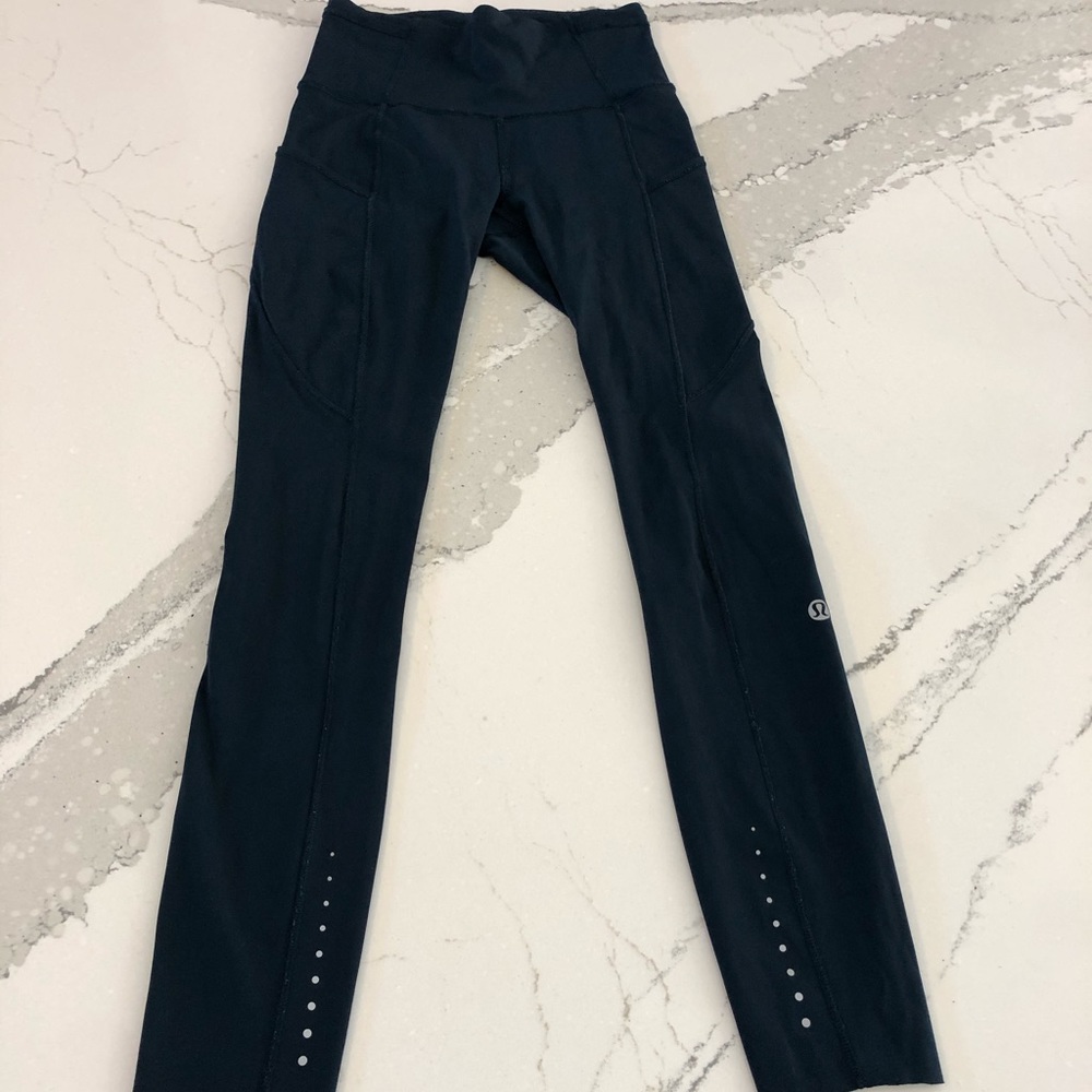 Lululon Fast & Free High Rise Tights Teal size 2